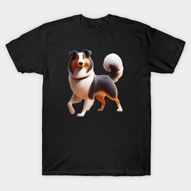 Collie Dog T-Shirt by BlackCricketdesign